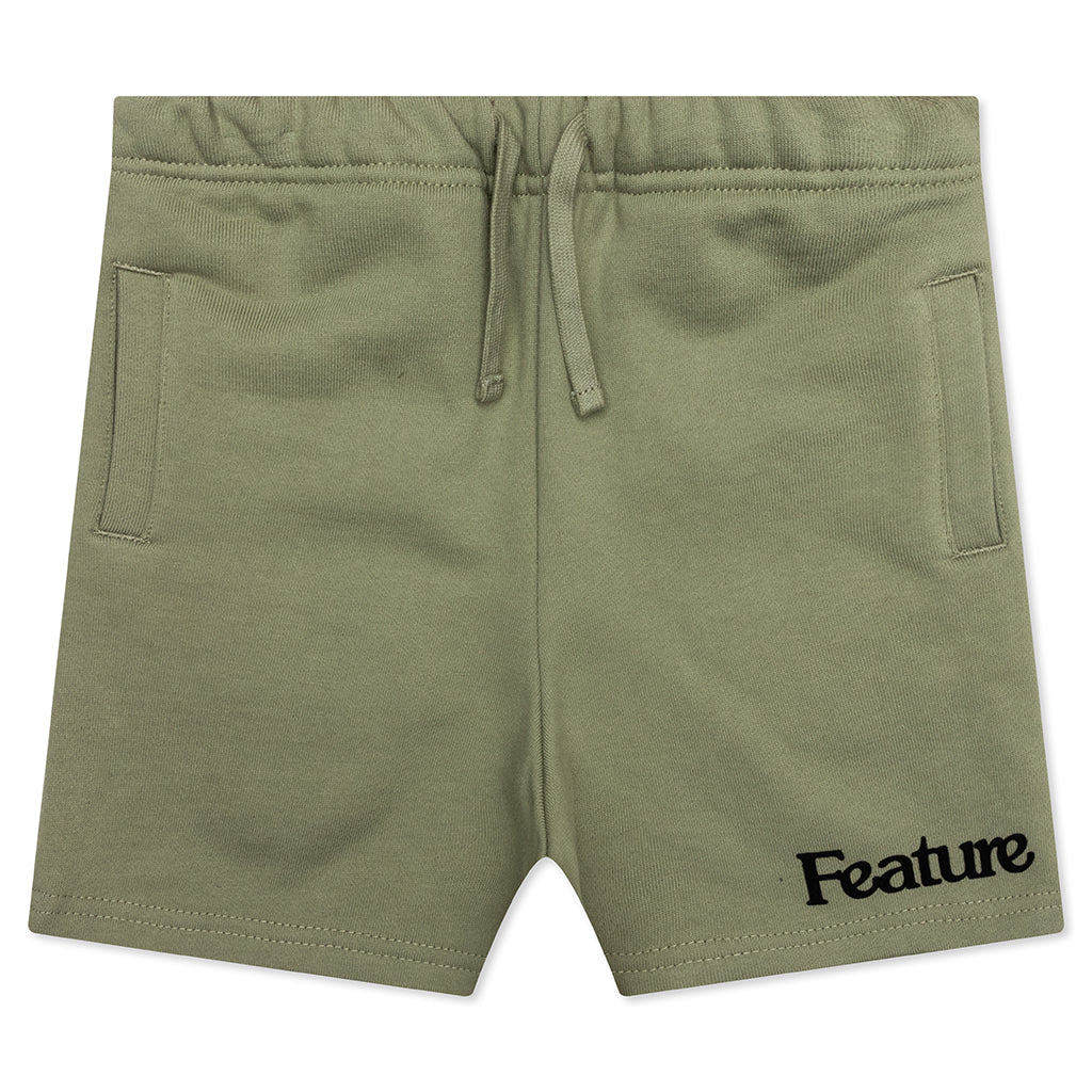 Kids Academy Sweatshorts - Oil Green