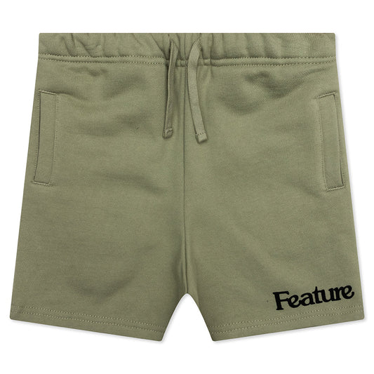 Kids Academy Sweatshorts - Oil Green