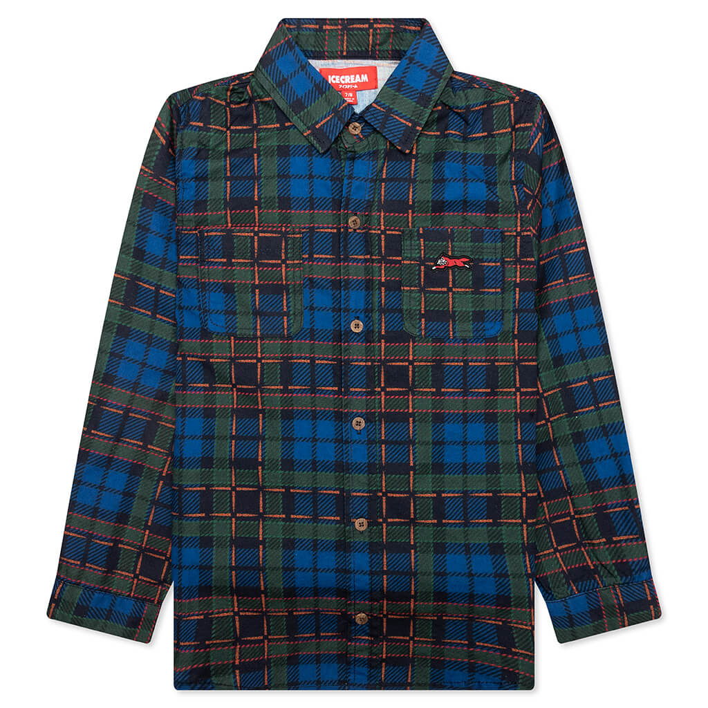 Kids Explore L/S Woven - Plaid