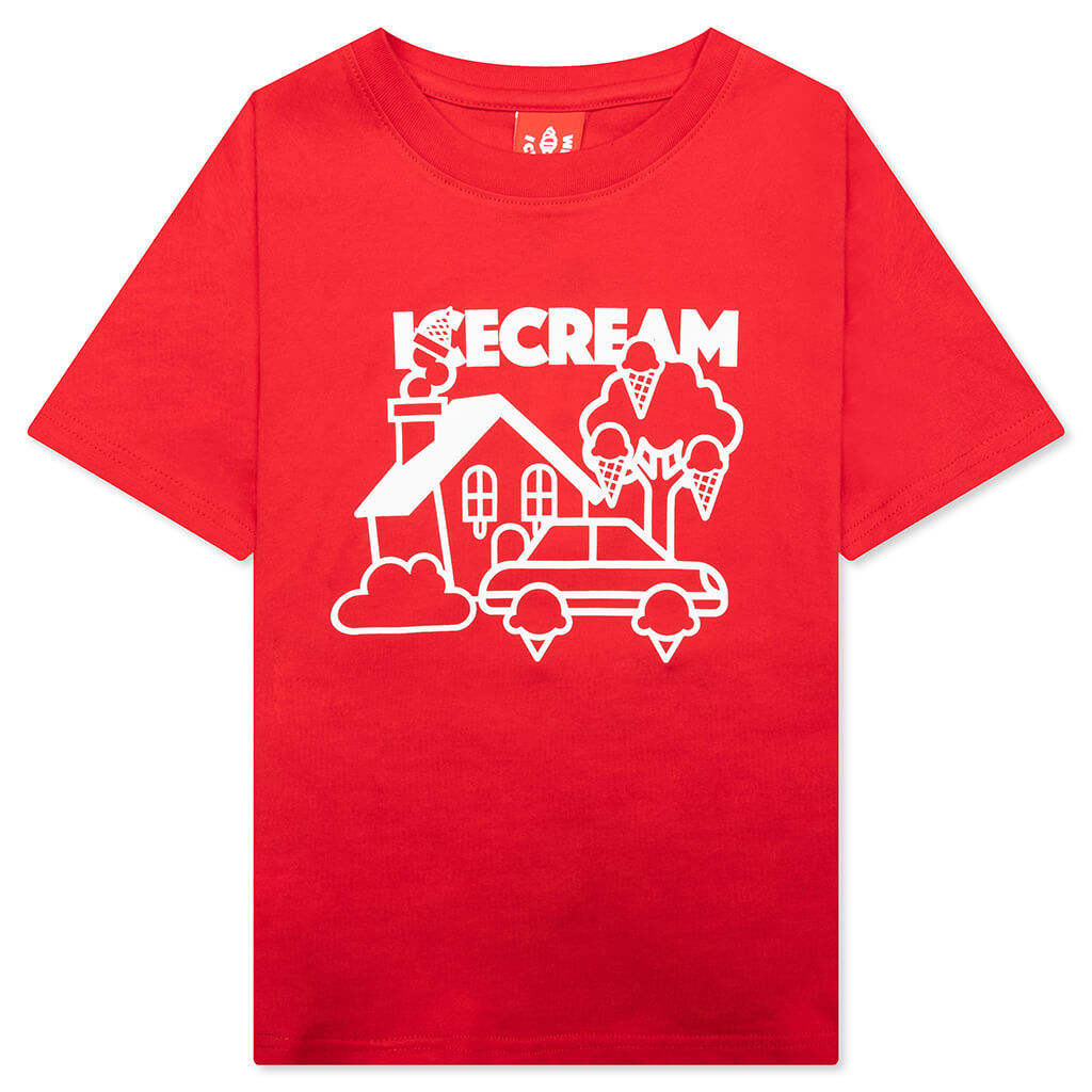 Kids Home S/S Tee - Racing Red