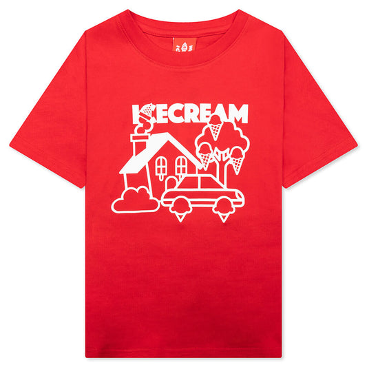 Kids Home S/S Tee - Racing Red