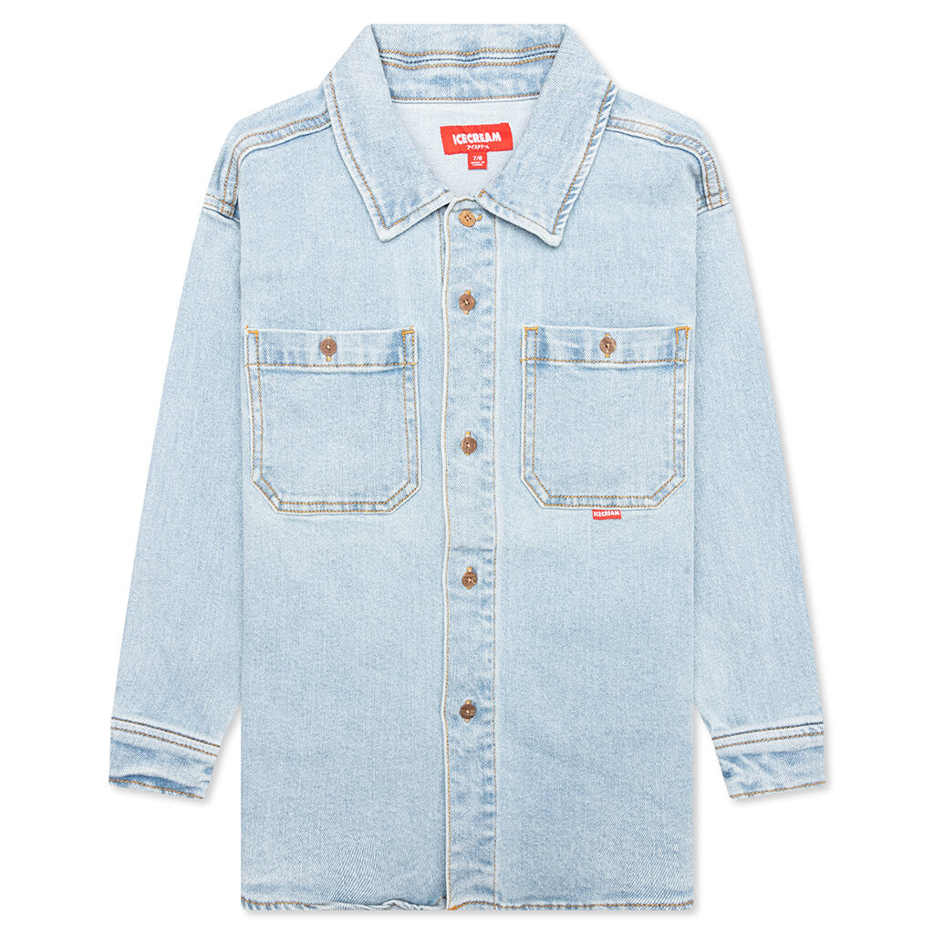 Kids Oversized Waterfall Shirt Jacket - Fresh Air