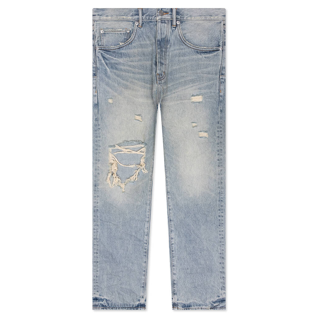 Knee Blowout Dirty Jeans - Light Indigo