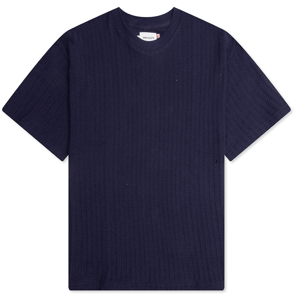 Knit Box Tee - Navy