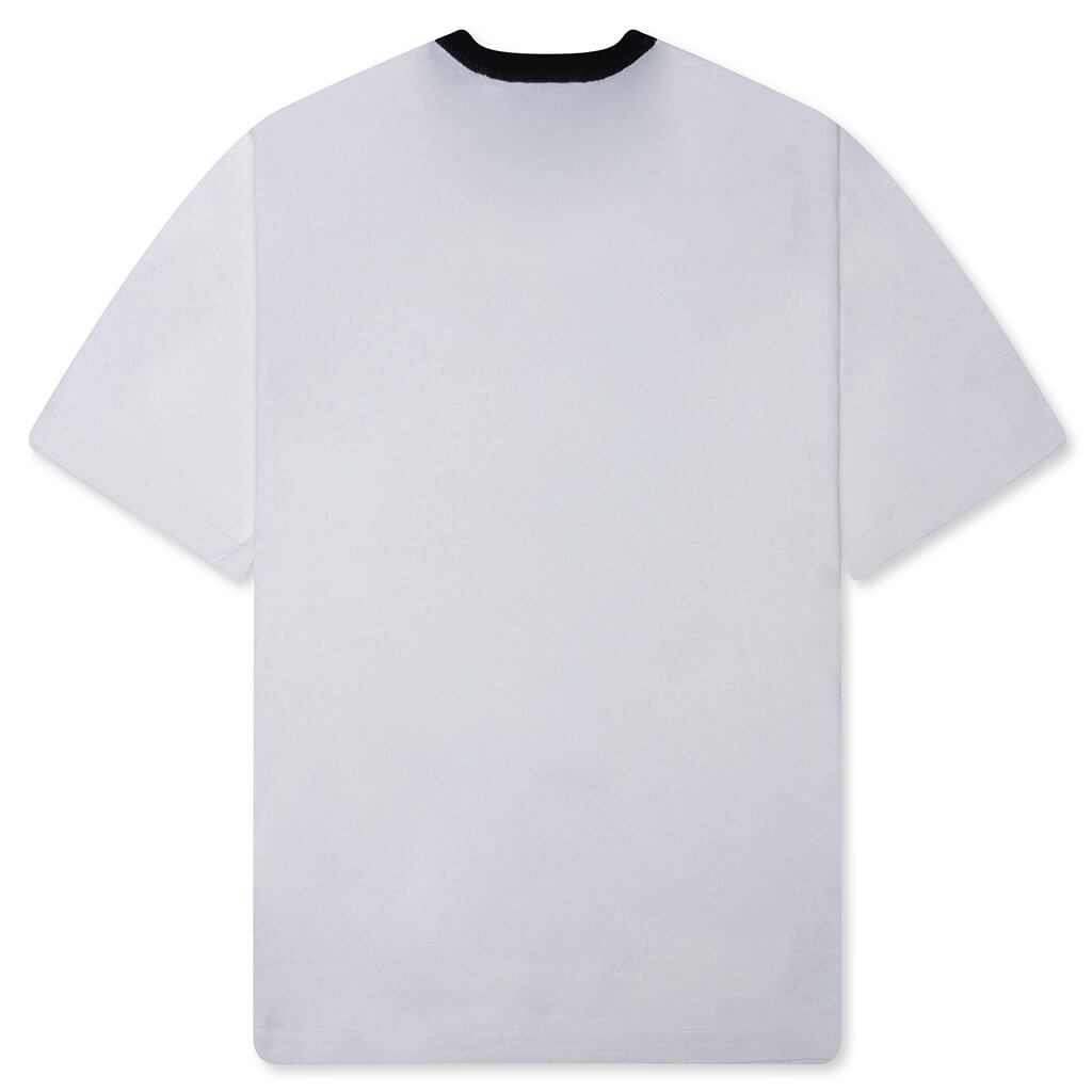 Knit Flower Boxy Tee - White