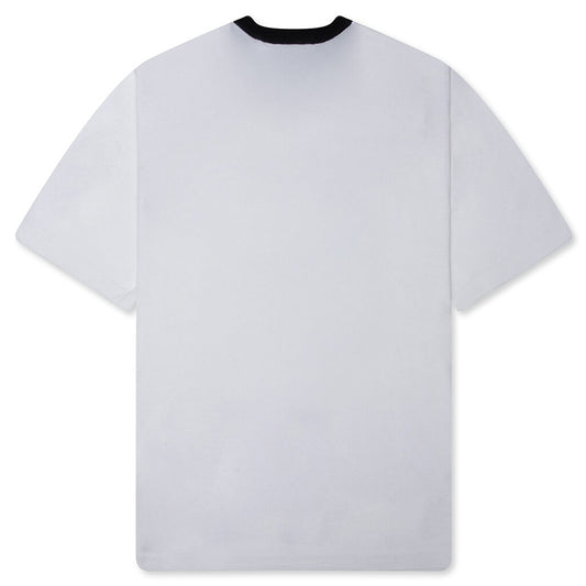 Knit Flower Boxy Tee - White