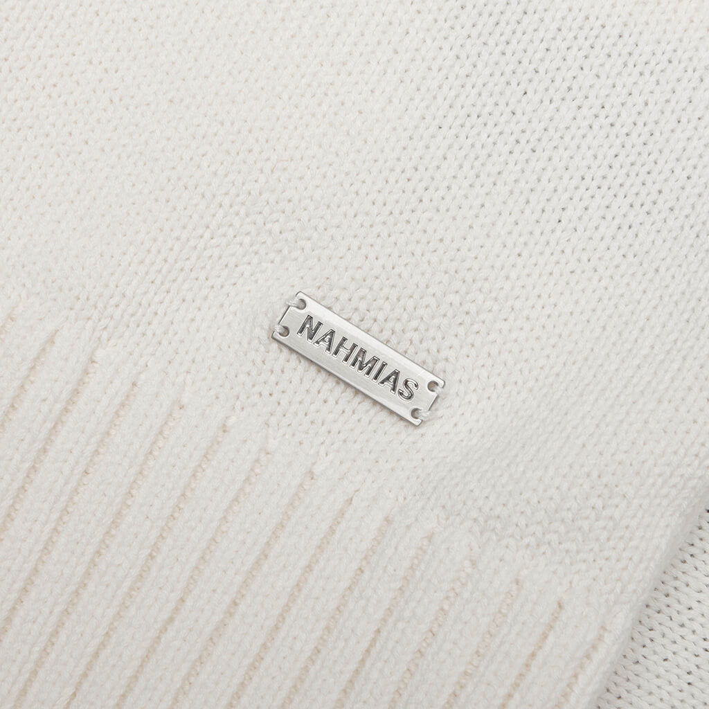 Knit Varsity Basketball Jersey - White