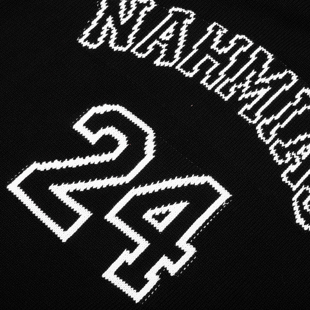 Knitted 24 Basketball Jersey - Black