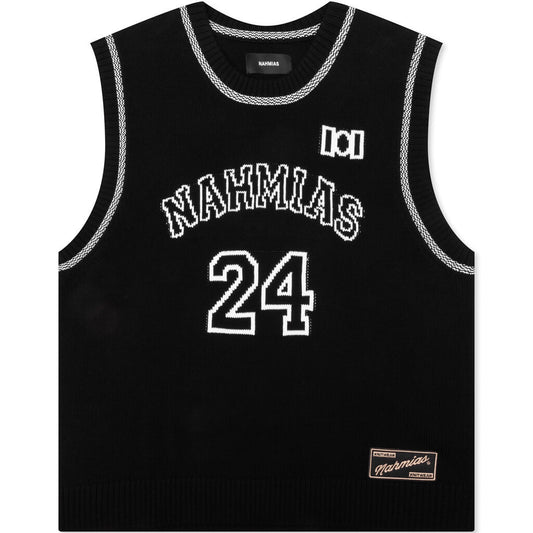Knitted 24 Basketball Jersey - Black