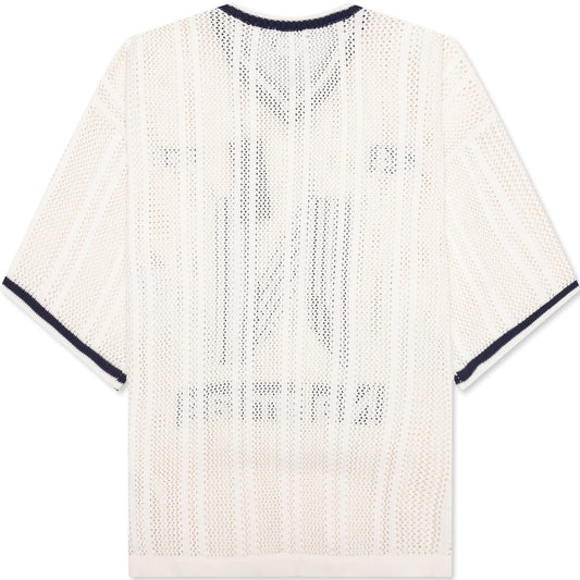 Knitted Tech 'N' Football Shirt - Ivory