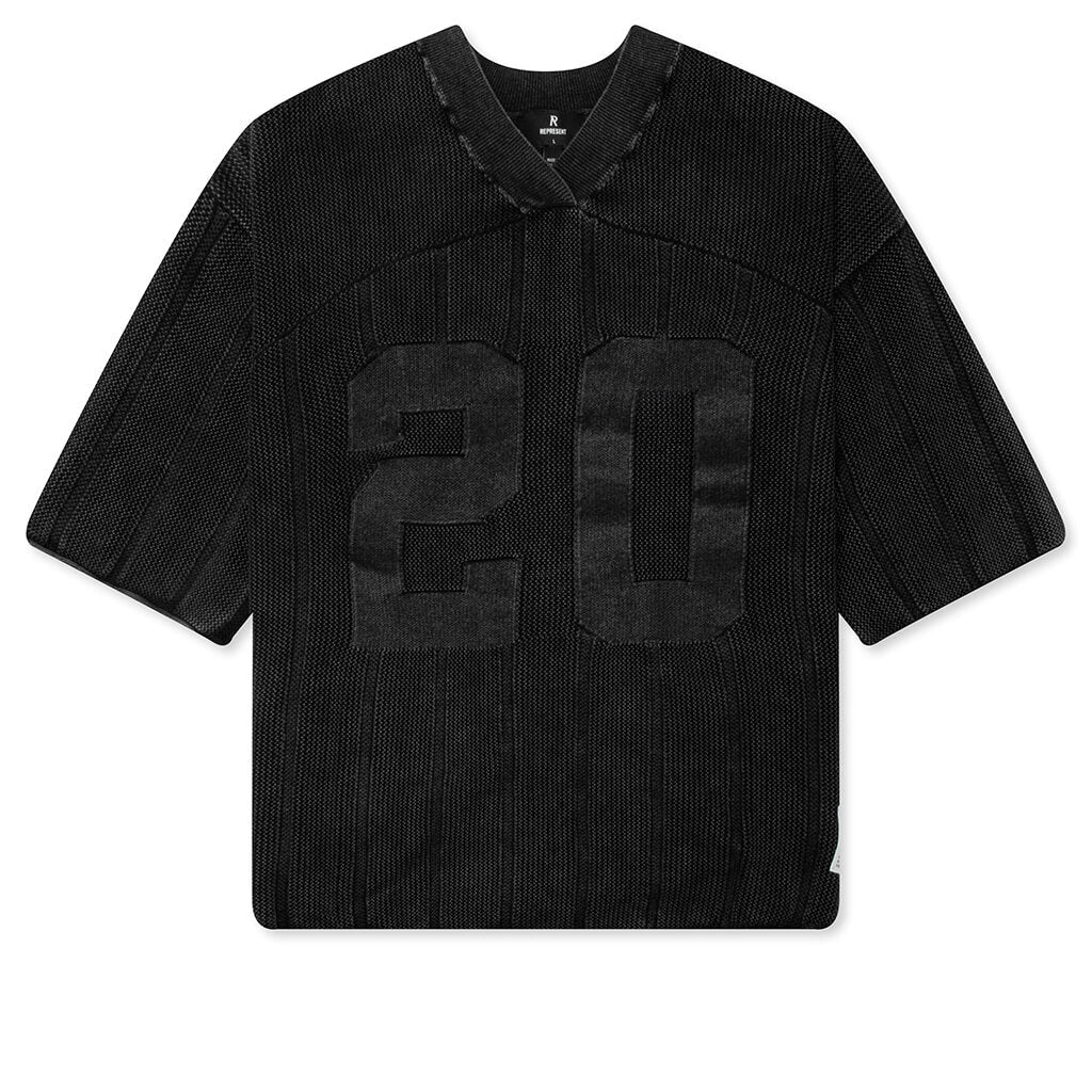 Knitted Varsity Jersey - Vintage Grey