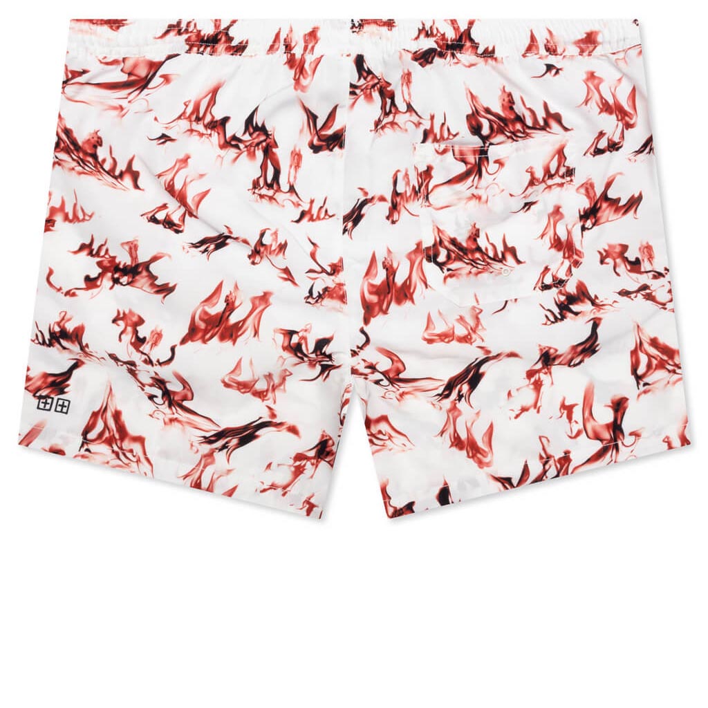 Burnt Boardshort - White
