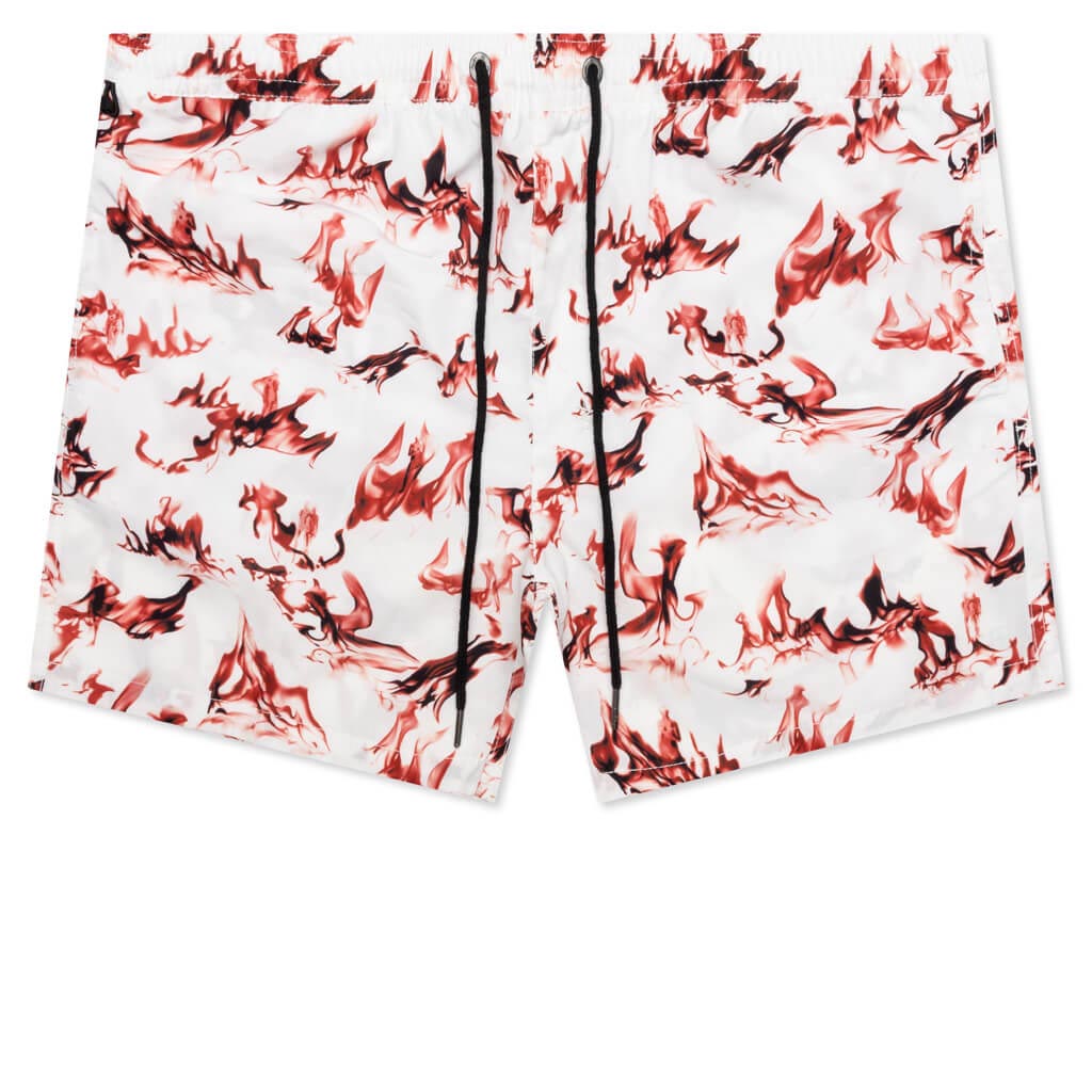 Burnt Boardshort - White
