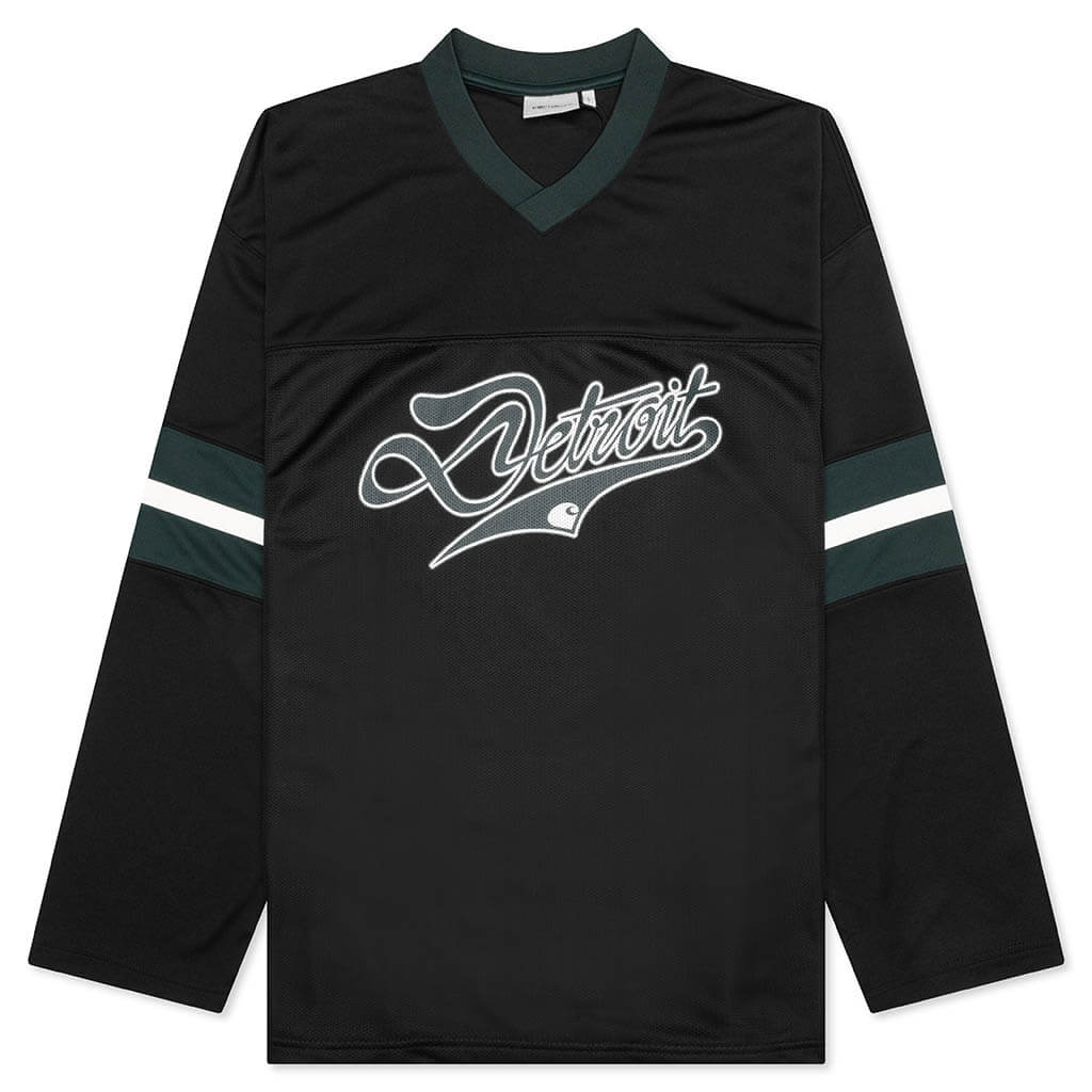 L/S Detroit Mesh T-Shirt - Black/Conifer/Wax