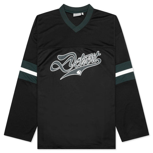 L/S Detroit Mesh T-Shirt - Black/Conifer/Wax
