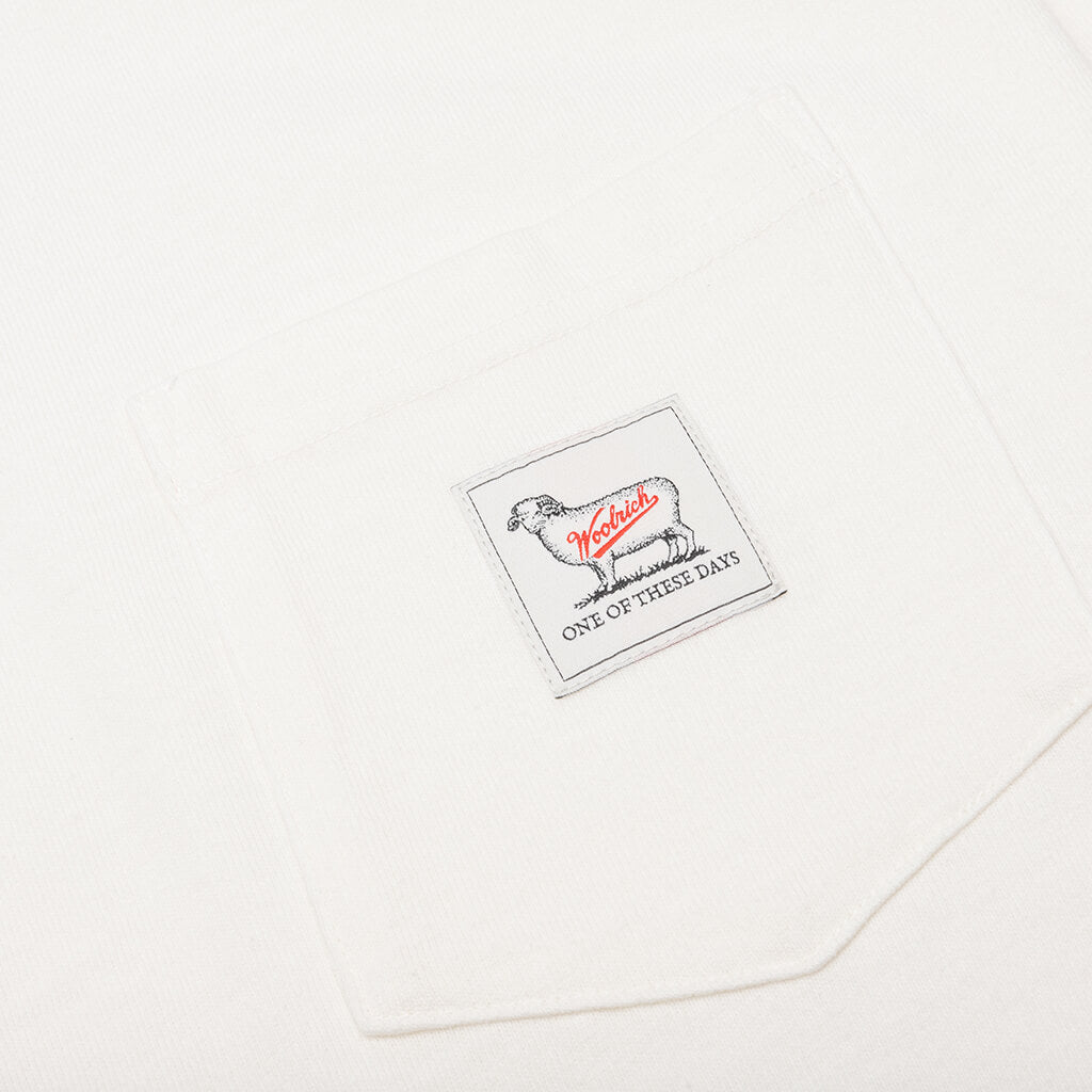 One Of These Days x Woolrich L/S Pocket Tee - Bone
