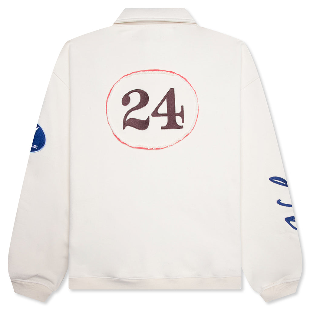 L/S Polo Henley Shirt - Egg White