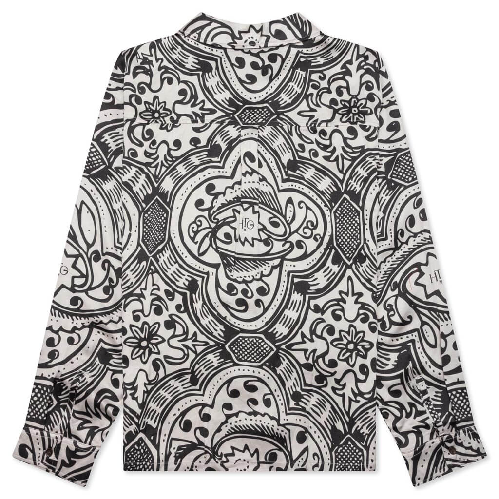 L/S Printed Woven - Black