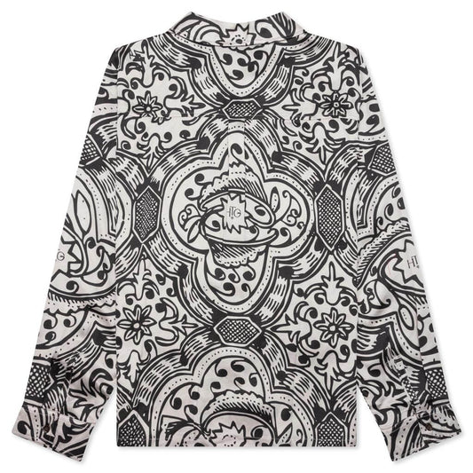 L/S Printed Woven - Black