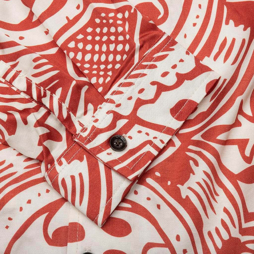 L/S Printed Woven - Brick