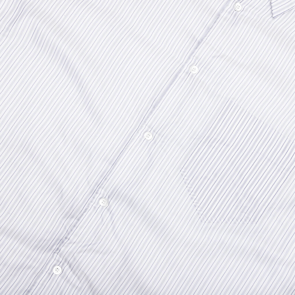 Padded Stripe L/S Shirt - Blue