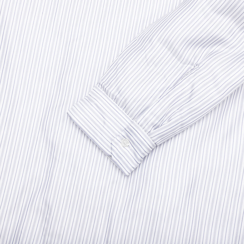 Padded Stripe L/S Shirt - Blue