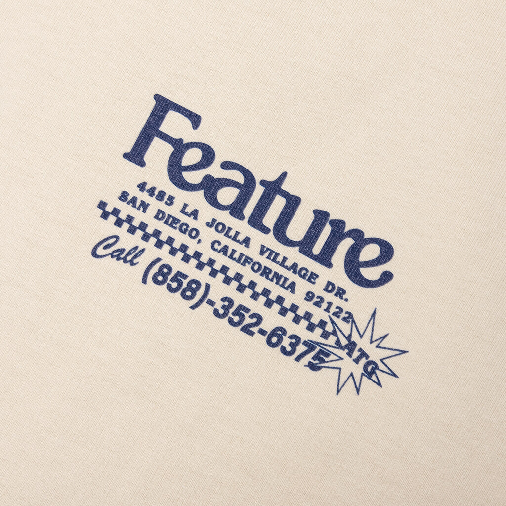 Coastal Tee - Oat Meal/Blue