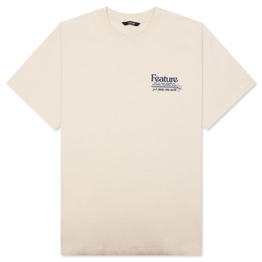 Coastal Tee - Oat Meal/Blue