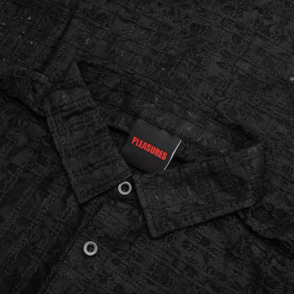 Lacy Button Down - Black