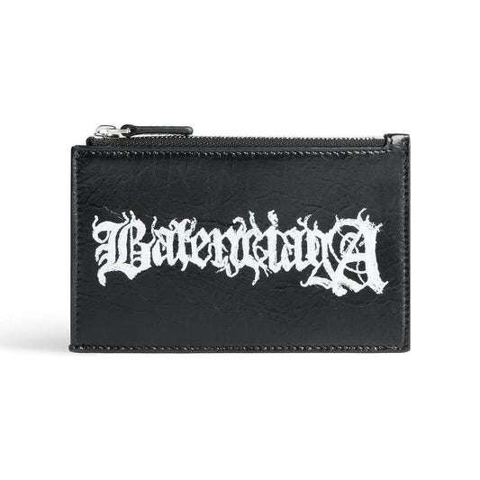 Balenciaga Cash Large Long Coin And Card Holder Diy Metal 'Black White' 6405352AAW31090