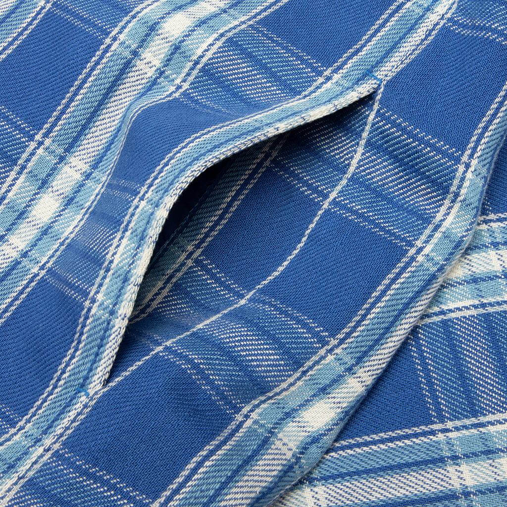 Lau Plaid Shirt Jacket - Blue