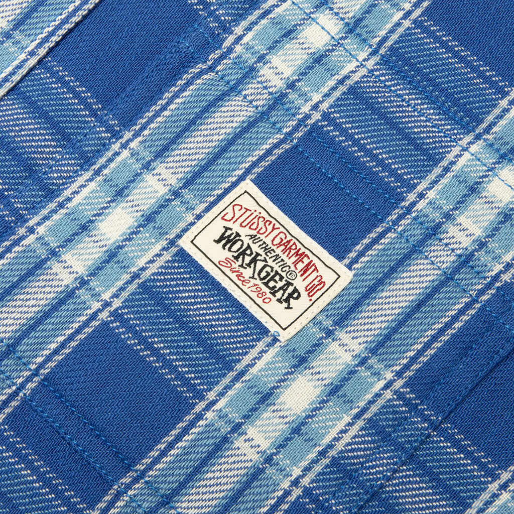 Lau Plaid Shirt Jacket - Blue