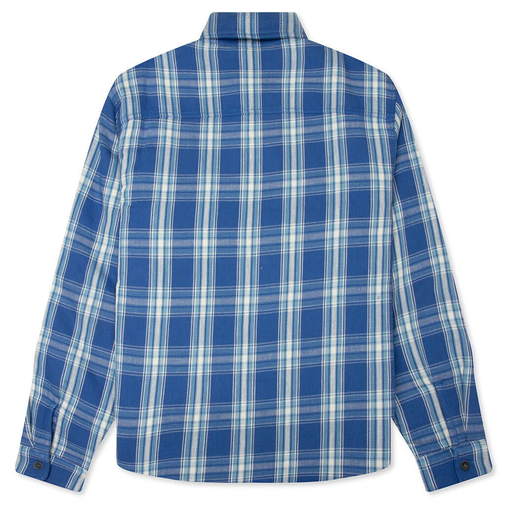 Lau Plaid Shirt Jacket - Blue