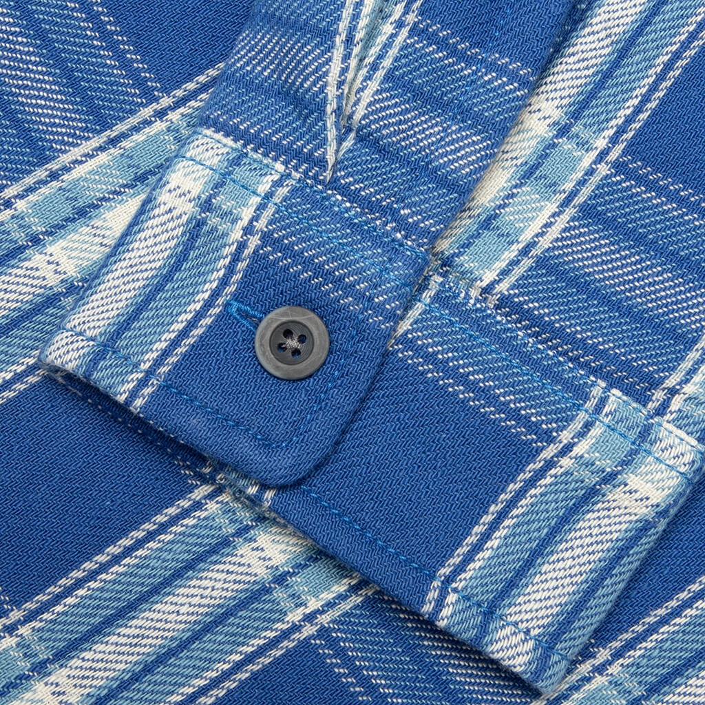 Lau Plaid Shirt Jacket - Blue