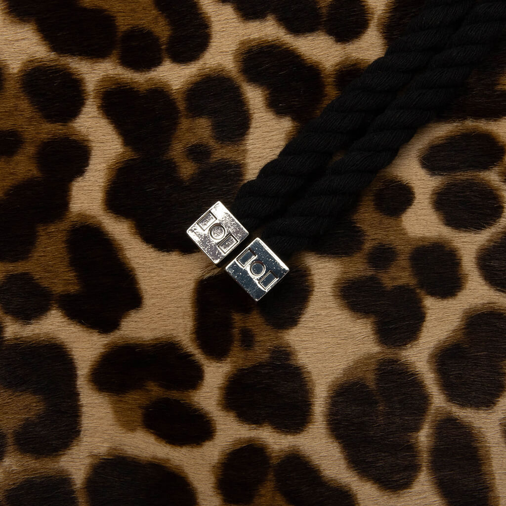 Leopard Print Calf Hair Basketball Shorts - Brown Leopard