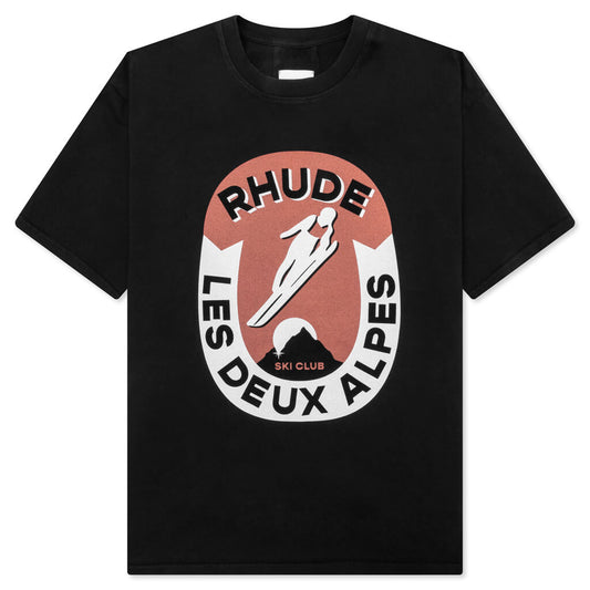 Les Deux Alpes Tee - Vintage Black