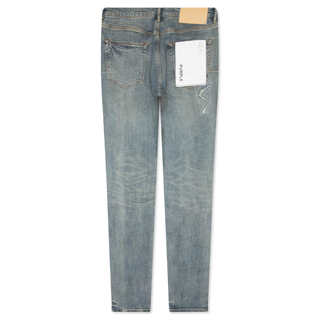 P001 Vintage Repair Denim Pants - Light Indigo