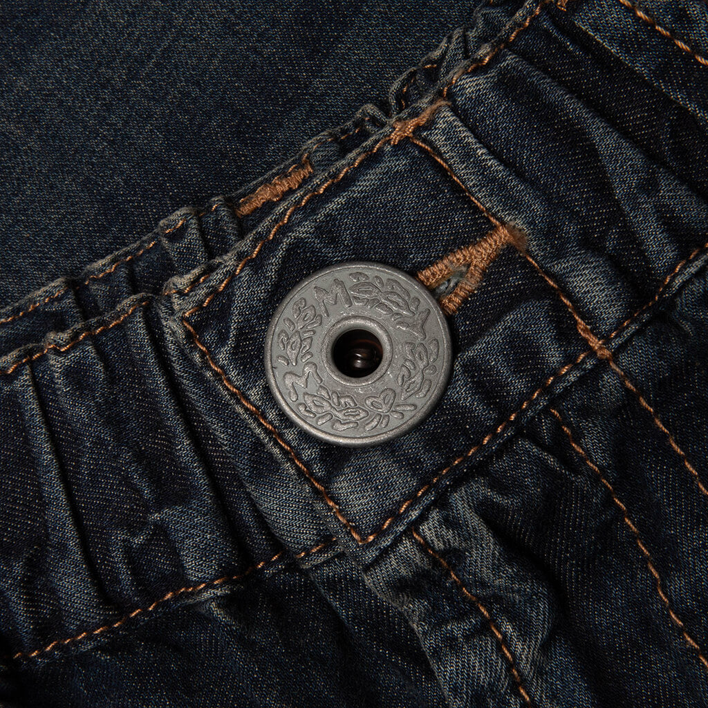 Light Denim Wide Pants- Indigo