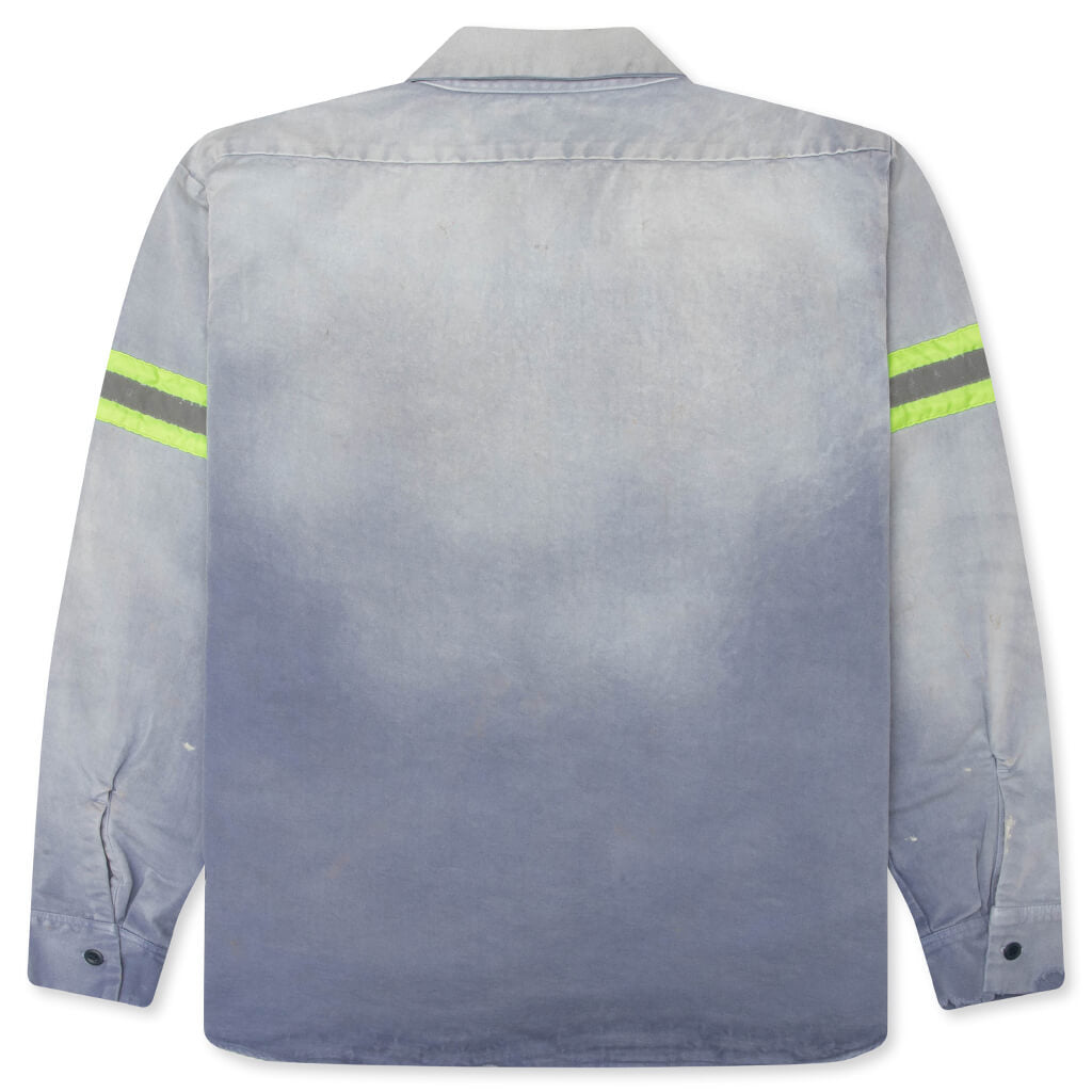 Line Cotton Shirt - Navy
