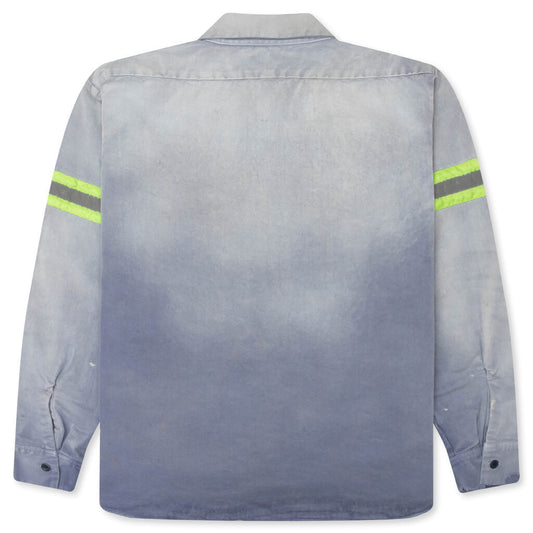 Line Cotton Shirt - Navy