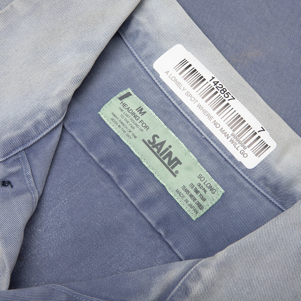 Line Cotton Shirt - Navy
