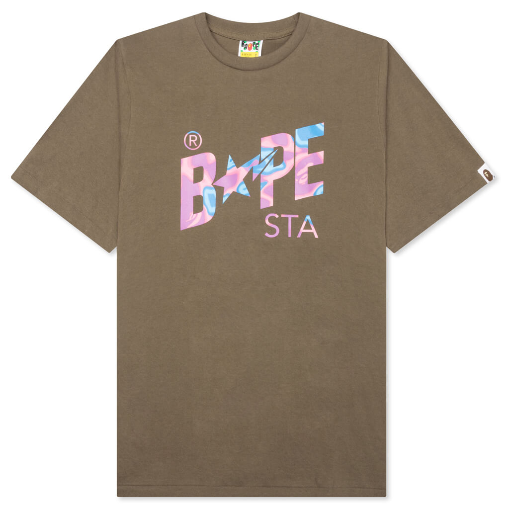 Liquid Camo Bape Sta Logo Tee - Brown