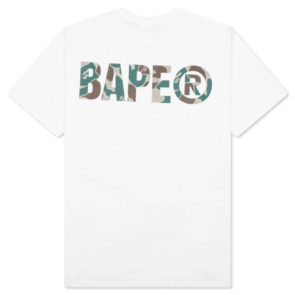 Liquid Camo Small Ape Face Tee - White