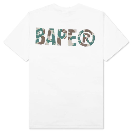 Liquid Camo Small Ape Face Tee - White