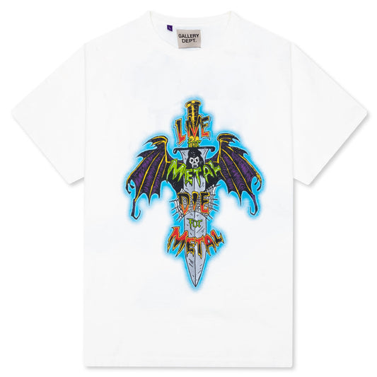 Live For Metal Tee - Light Archival White