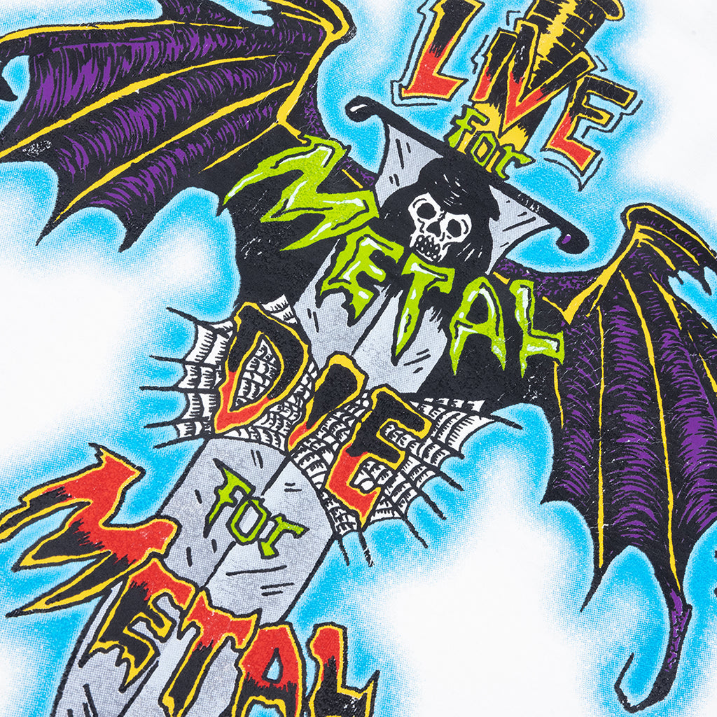 Live For Metal Tee - Light Archival White