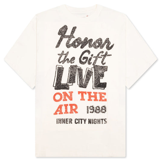 Live On The Air T-Shirt - Bone