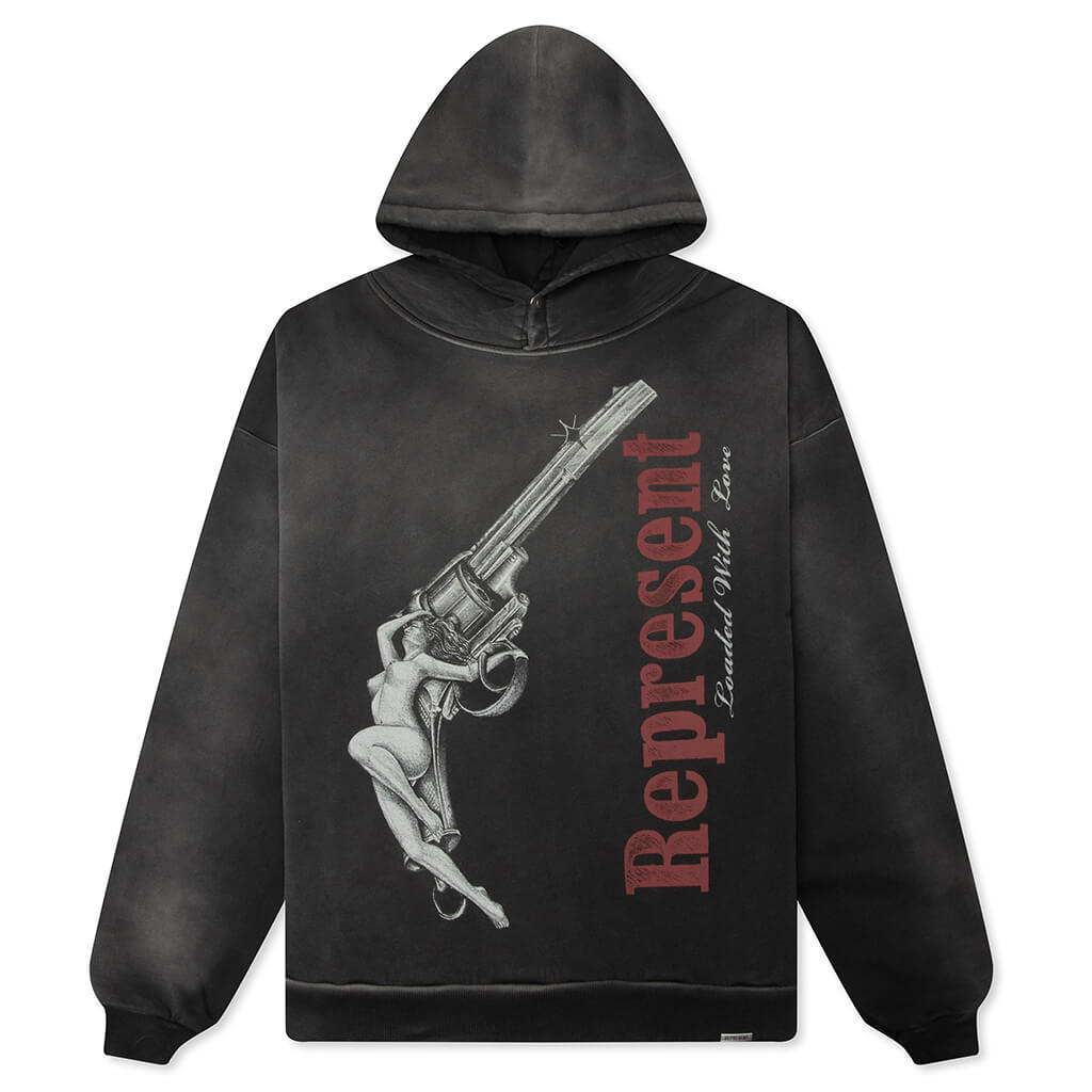 Loaded With Love Hoodie - Stained Black