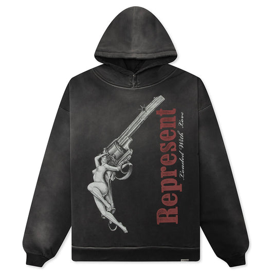 Loaded With Love Hoodie - Stained Black