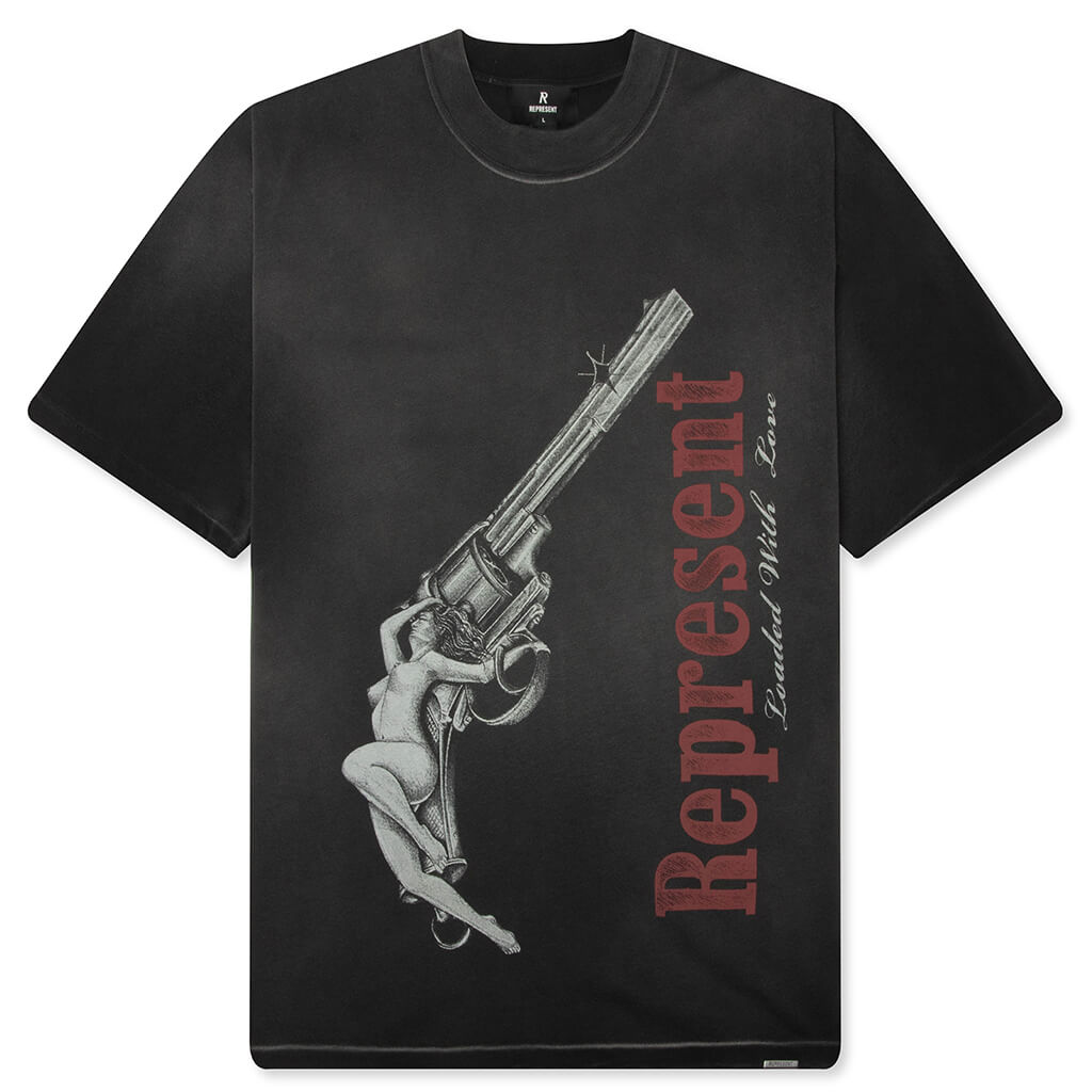 Loaded With Love T-Shirt - Stained Black